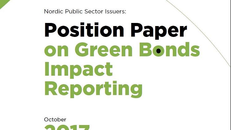 The Nordic Position Paper was developed by a group of ten public sector green bond issuers