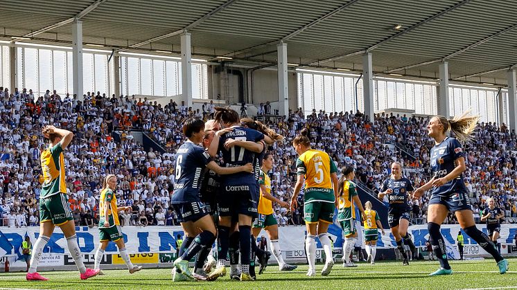 Publiksiffrorna ökade under de tio första omgångarna i OBOS Damallsvenskan