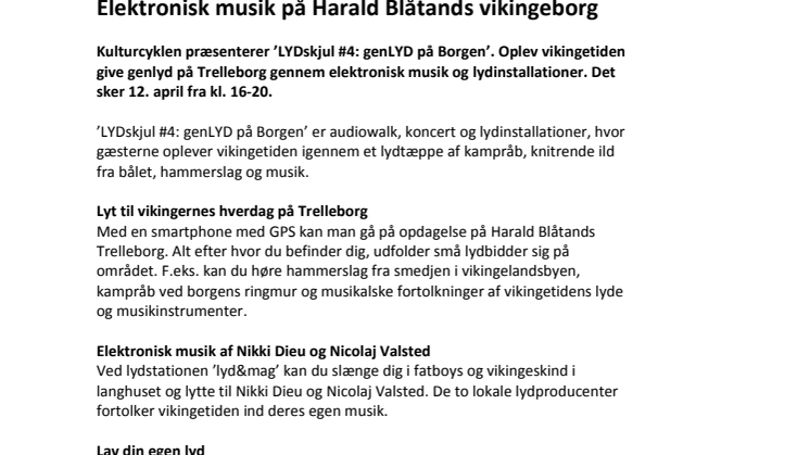 Elektronisk musik på Harald Blåtands vikingeborg