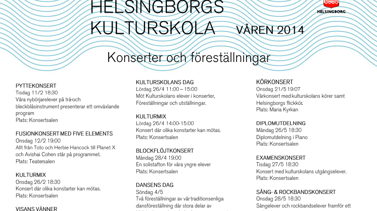 Helsingborgs kulturskola våren 2014