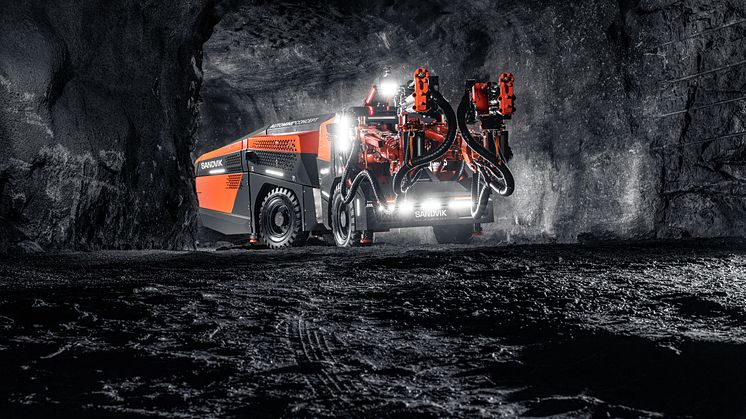 Sandviks AutoMine® Concept-borrigg visar företagets vision om framtidens autonoma gruvdrift.