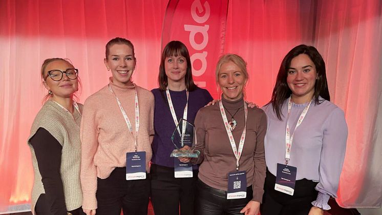Från vänster: Linn Qvarnström, Ellen Åkerberg, Anna Nordahl, Karin Toll Lane och Carla Adriasola.