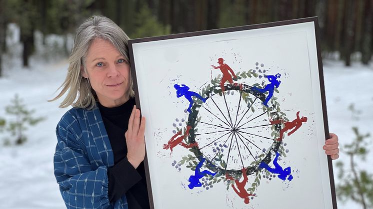 Konstnären Anna Bjerger, Småland, har skapat Vasaloppsmotivet 2023