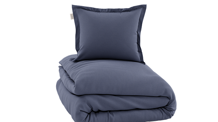 CURA Satina Duvet Cover + Pillowcase Zen Blue