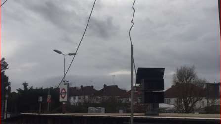 Damage to overhead power lines outside Euston
