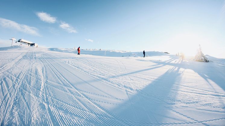 Vinterstemning i det nye toppområdet Hafjell 360 den 05.12.2018