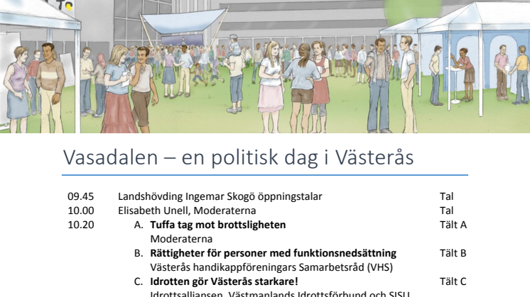 Vasadalen - en politisk dag i Västerås den 6 september