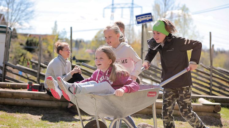 Etablering av Nordby skolehage Foto: Birgitta Eva Hollander 