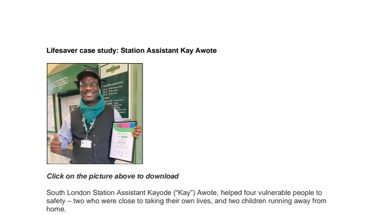 Kay Awote - Lifesaver Award case study