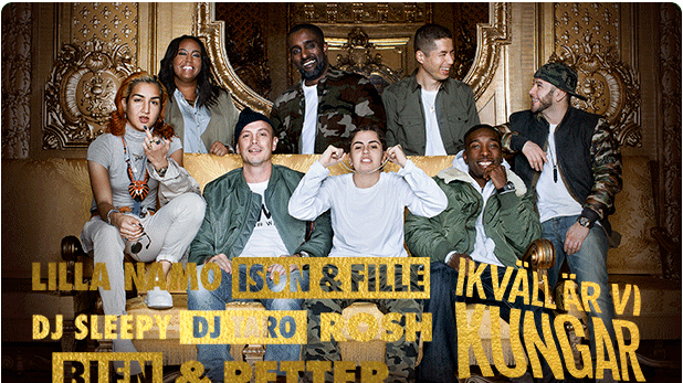 Hiphopkonsert deluxe med Petter, Ison & Fille, Lilla Namo och Rosh – premiär för ”Ikväll är vi kungar”! 