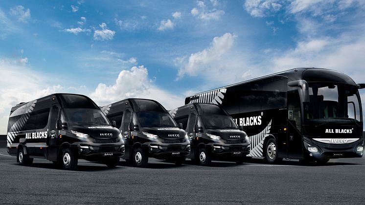 Iveco transporterer World Champion All Blacks