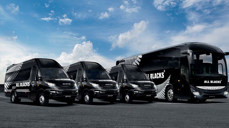 Iveco transporterer World Champion All Blacks 