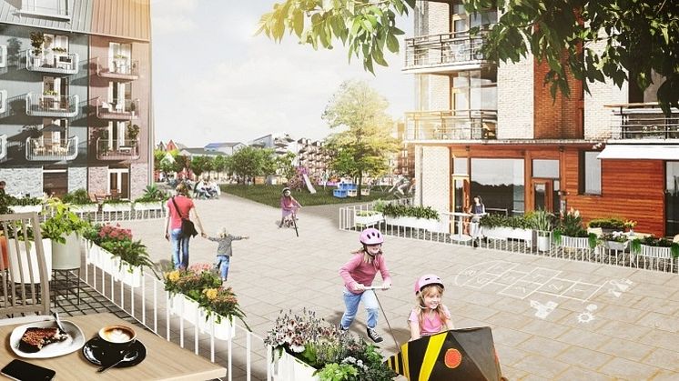 Norrtälje stads nya bostadskvarter Övre Bryggårdsgärdet kommer att präglas av grön lekfullhet.