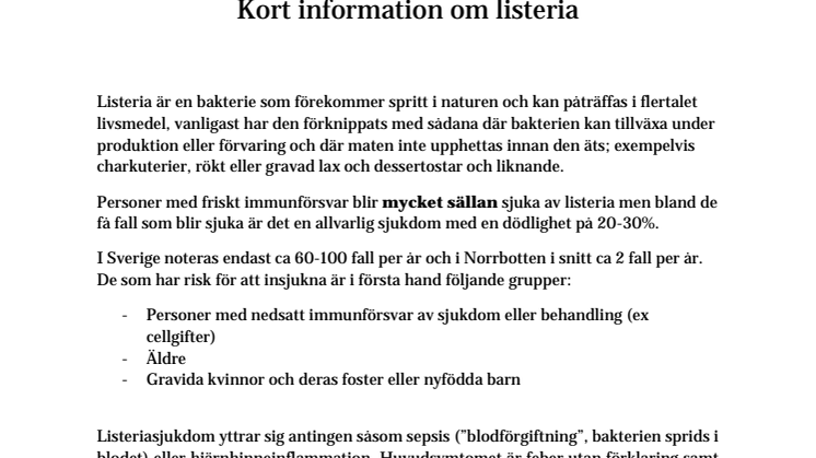 Information om listeria_region Norrbotten
