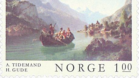 "Brudefærd i Hardanger" av Adolph Tidemand og Hans Fredrik Gude