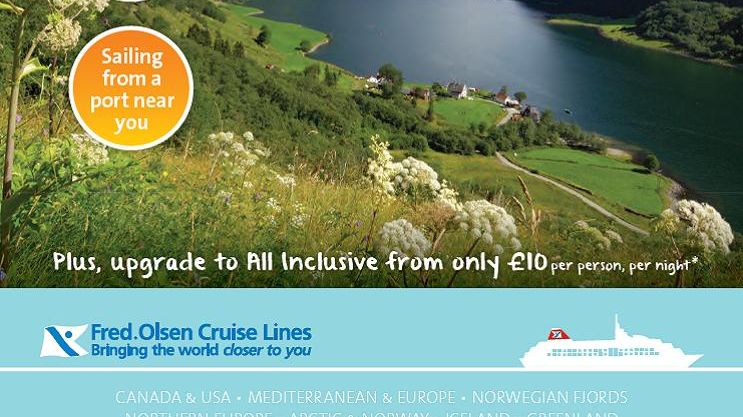 Savings of up to £1,000 per cabin in Fred. Olsen Cruise Lines’ new ‘Summer Cruises’ brochure