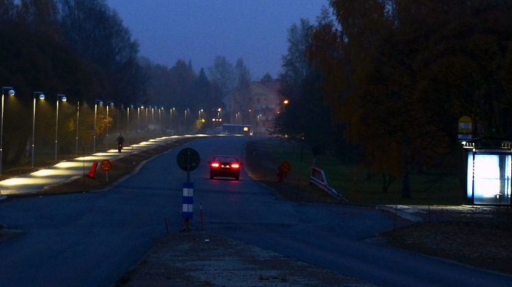 Gående och cyklister längs Sundsgatan har fått en tryggare och säkrare trafikmiljö.