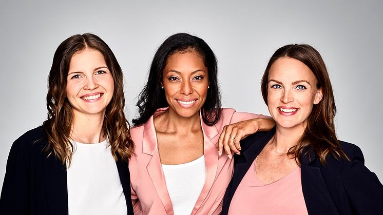 Julia Sporre, CTO, Claudia Gård, VD och Ulrika Lilja, COO. Foto Simon Hellsten 