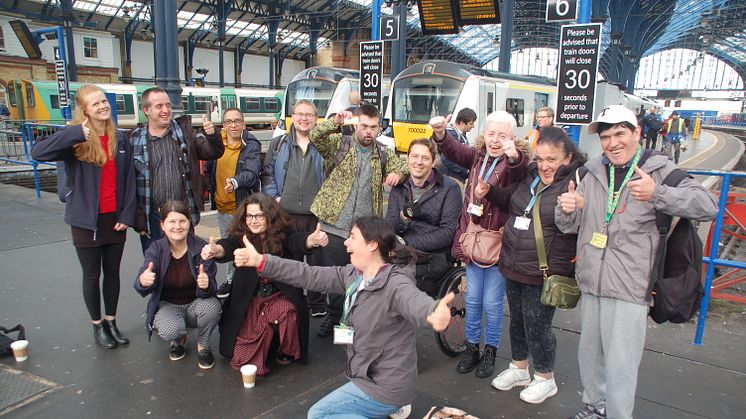 Group in Brighton railway station