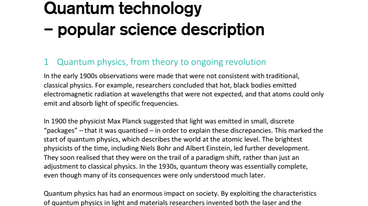 Quantum Technology