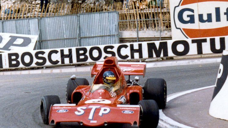Ronnie Peterson i sin March 721X på Monacos gator 1972. På söndag uppvisningskörs bilen under STCC-deltävlingen på Anderstorp Raceway. Foto: Privat