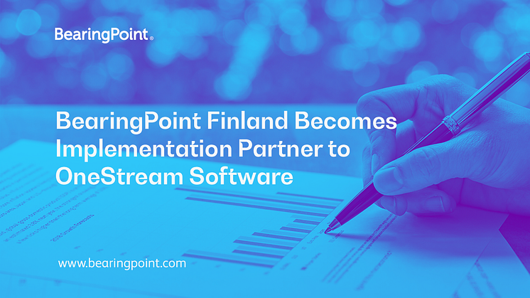 BearingPoint Finland Becomes Implementation Partner to OneStream Software