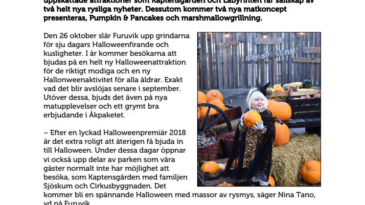 Halloween på Furuvik är tillbaka