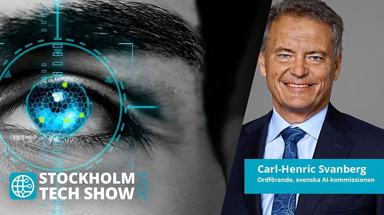 Carl-Henric Svanberg, ordförande i regeringens AI kommission är på plats på Stockholm Tech Show den 22-23 maj 2024.
