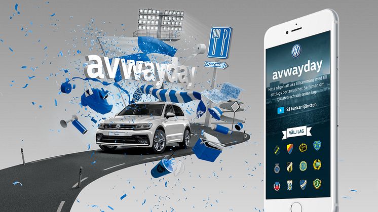 Avwayday − Volkswagen Sverige släpper digital samåkningstjänst för fotbollssupportrar