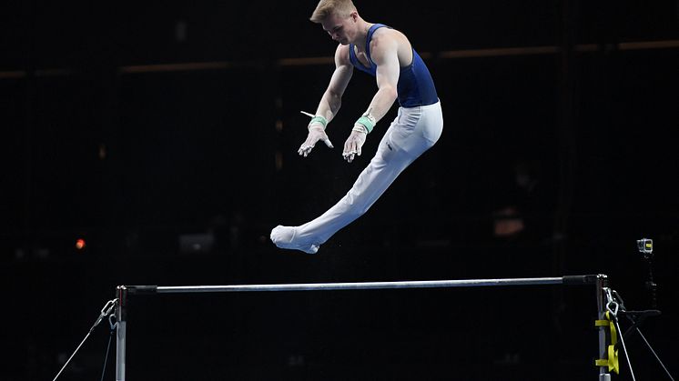 David Rumbutis gör en strålande final på EM i artistisk gymnastik