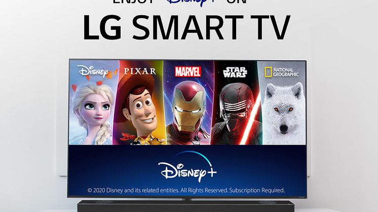 DISNEY+ NYT SAATAVILLA YHTEENSOPIVIIN  LG-TELEVISIOIHIN SUOMESSA