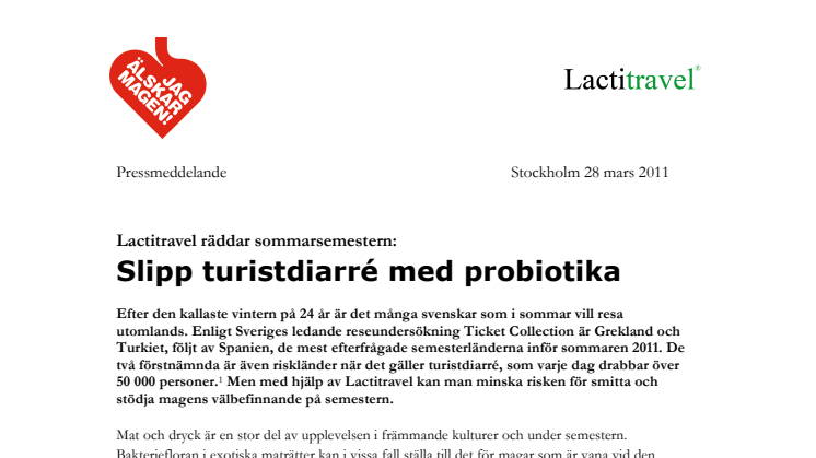 Lactitravel räddar sommarsemestern: Slipp turistdiarré med probiotika