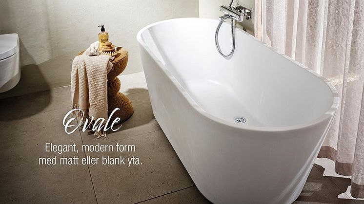 Ovale badkar – elegant och modernt. 