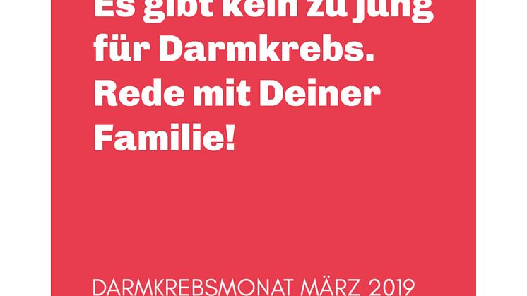 Motto des Darmkrebsmonat März 2019