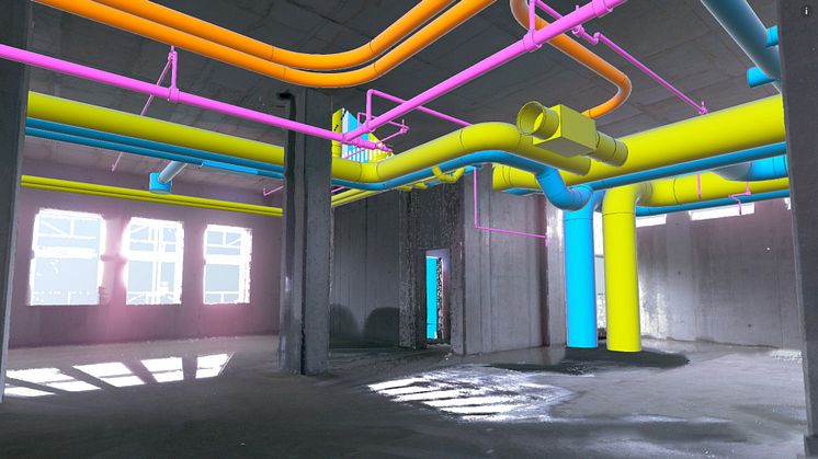 Imerso's scanners capture the as-built status throughout the construction phase with point clouds – a collection of 3D data points that accurately digitize real-life physical spaces, such as a building, a floor, or a room