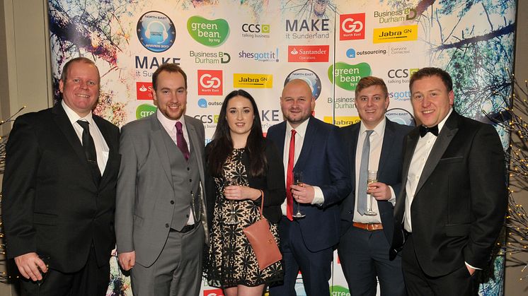 The customer service team from l-r Gary Rayworth, James Grabham , Zoe Gibbons, Ian McDonald and Andrew Dodds with commercial director Stephen King