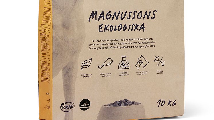 Magnussons ekologiska hundmat,  ursprungsmärkt Från Sverige