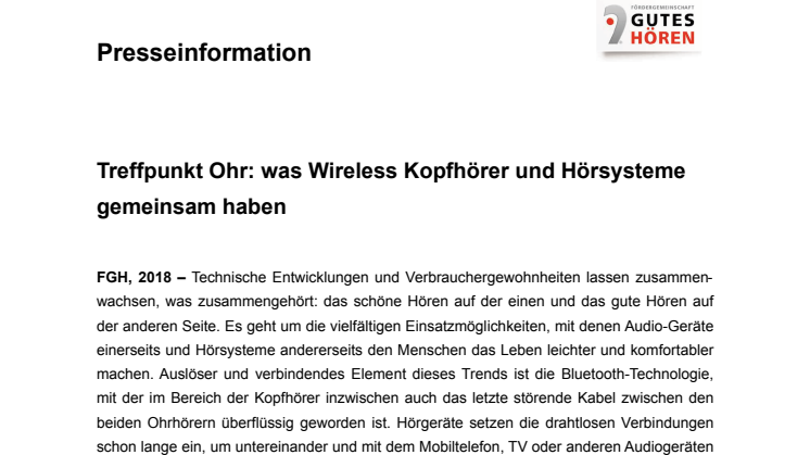 Treffpunkt Ohr: was Wireless Kopfhörer und Hörsysteme gemeinsam haben