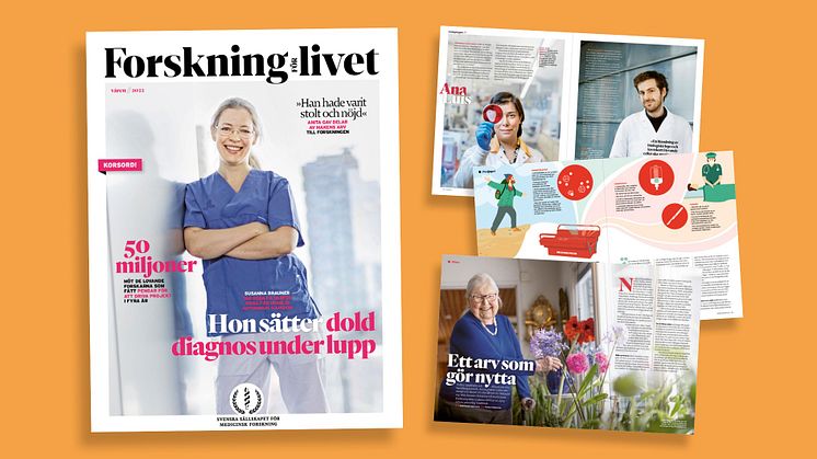 Ett axplock ur senaste numret av tidningen Forskning för Livet som ges ut av Svenska Sällskapet för Medicinsk Forskning, SSMF.