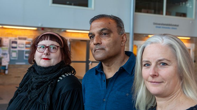   Anna-Karin Åsander, Satish Strömberg och Elena Lindholm Foto: Per Melander