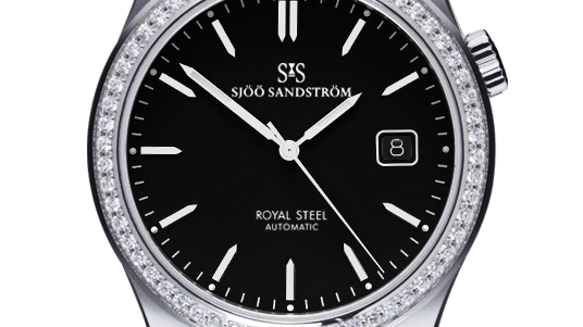 Royal Steel Classic 36mm Diamant Bezel - Black dial