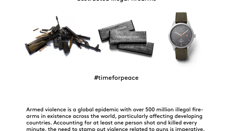 TRIWA x HUMANIUM METAL - En spesial klokke laget av destruerte ulovlige skytevåpen