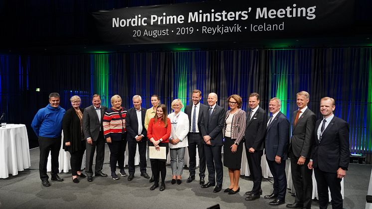 Kim Kielsen, Katrin Sjögren, Stefan Löfven, Erna Solberg, Antti Rinne, Mette Frederiksen, Katrín Jakobsdóttir, Birna Einarsdóttir, Johan Dennelind, Sigve Brekke, Tone Wille, Árni Oddur Þórðarson, Odd Arild Grefstad, Mats Granryd, Svein Tore Holsether