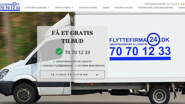 Flyttefirma24 giver dig en gratis vurdering af dit projekt