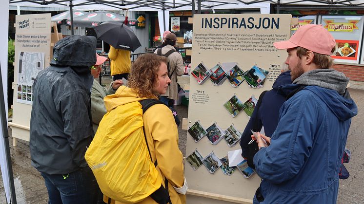 Fra medvirkningsverksted på Vestli torg. Foto: MakersHub