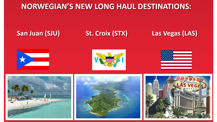 Information about Norwegian's new long haul destinations 2015