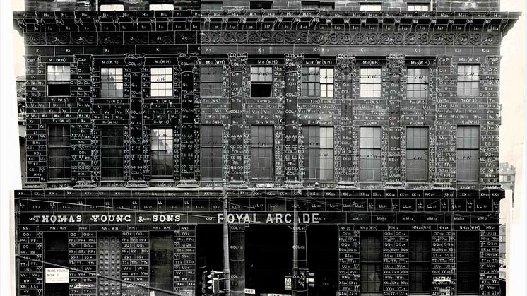 Cat Auburn’s installation about The Royal Arcade. Copyright © the artist.