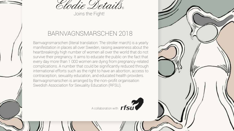 Elodie Details joins the fight - Barnvagnsmarschen 2018