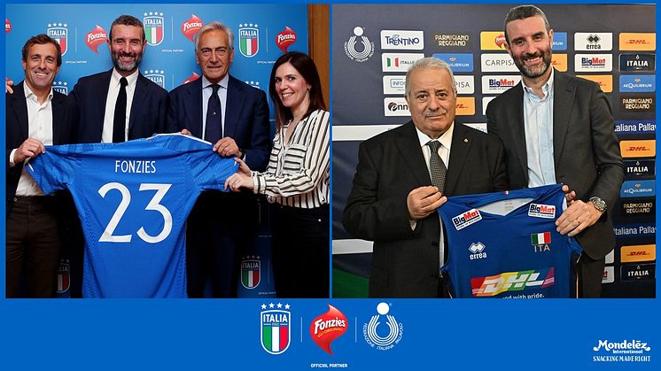 FONZIES SCENDE IN CAMPO CON LE NAZIONALI: IL BRAND RINNOVA LA PARTNERSHIP CON FIGC E DIVENTA PARTNER DI FIPAV