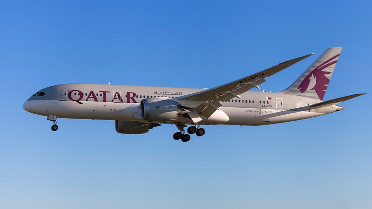 Qatar Airways’ Boeing 787-8 Dreamliner. Photo: Shutterstock